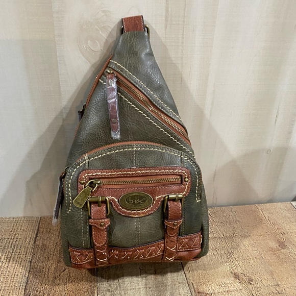 New With Tags boc Olive Green Crossbody Backpack Sling Bag - Picture 1 of 8